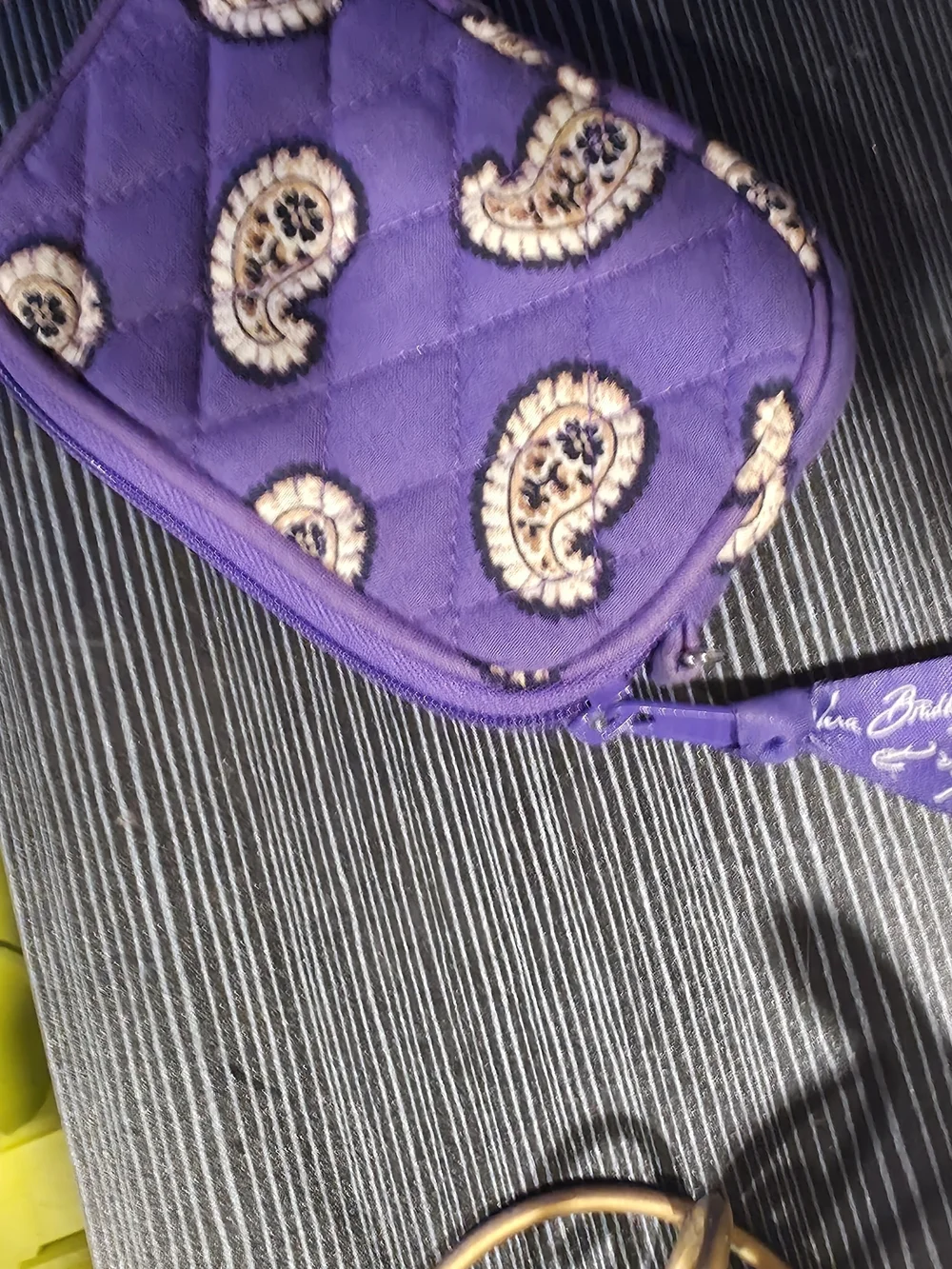 Vera Bradley Purple Paisley Quilted Wristlet